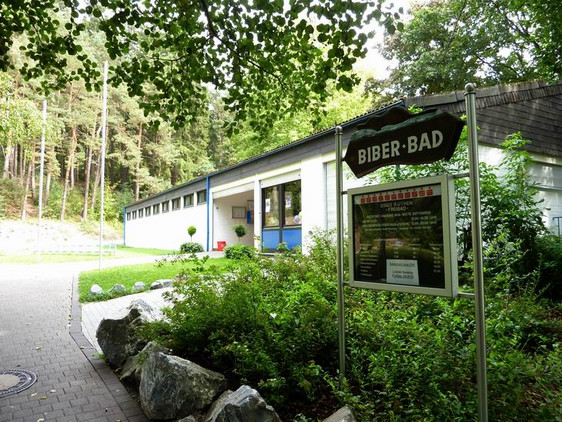 Eingangsbereich des Biberbades